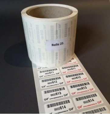 Barcode-Etiketten-Code 7-stellig